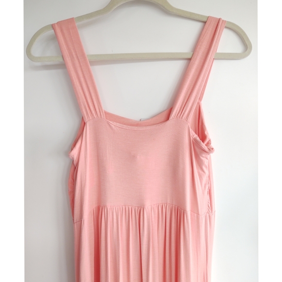 Norm Thompson Coral Pink Sleeveless Maxi Dress Size Medium - Picture 9 of 16